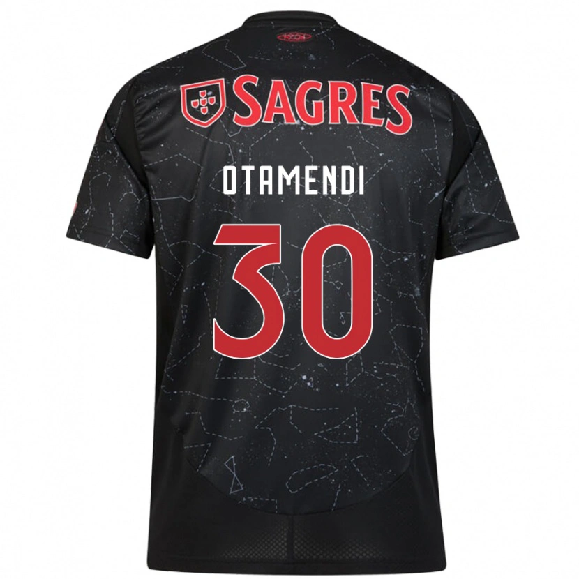 Danxen Hombre Camiseta Nicolás Otamendi #30 Negro Rojo 2ª Equipación 2024/25 La Camisa México