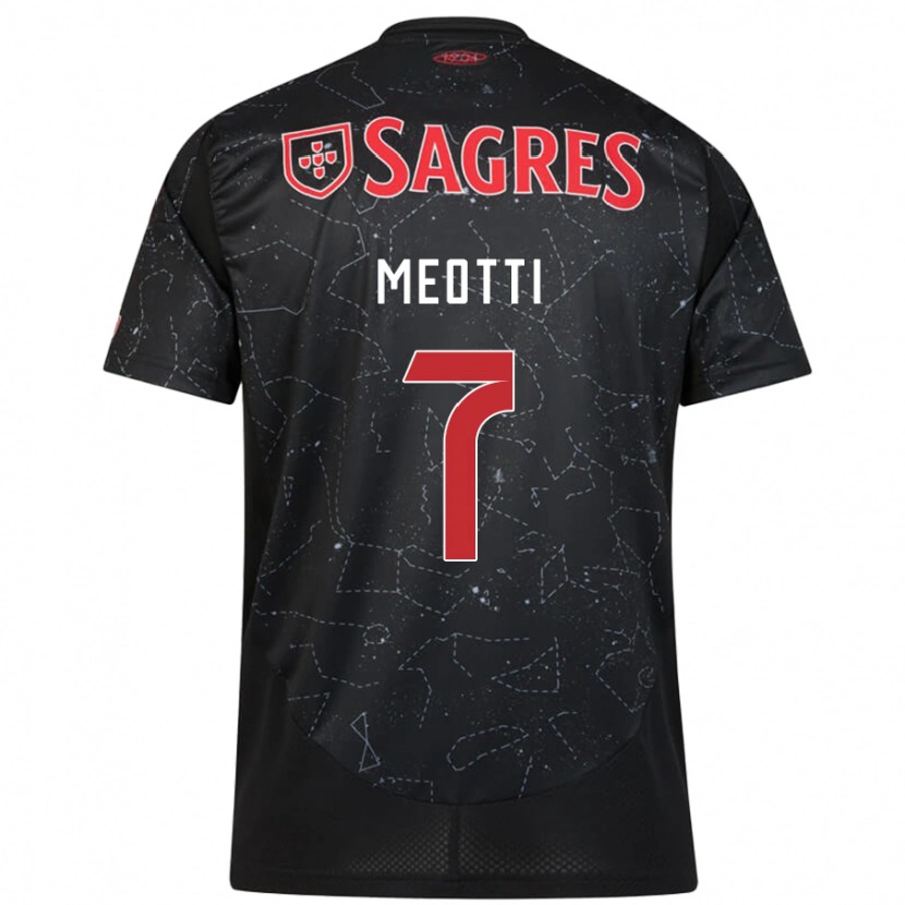 Danxen Hombre Camiseta Carlos Meotti #7 Negro Rojo 2ª Equipación 2024/25 La Camisa México