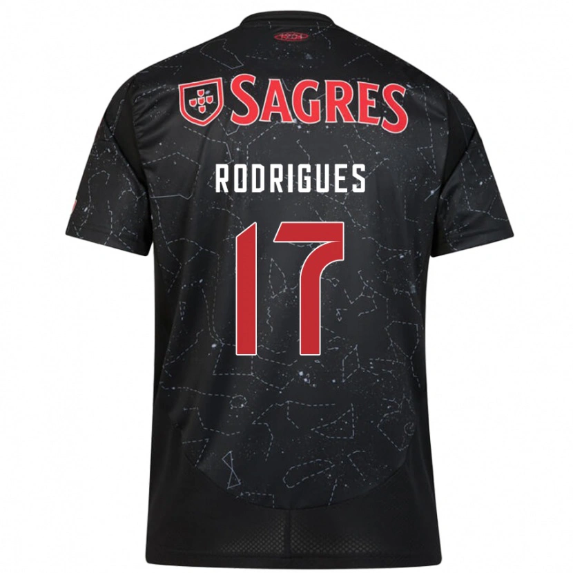 Danxen Hombre Camiseta Tiago Rodrigues #17 Negro Rojo 2ª Equipación 2024/25 La Camisa México