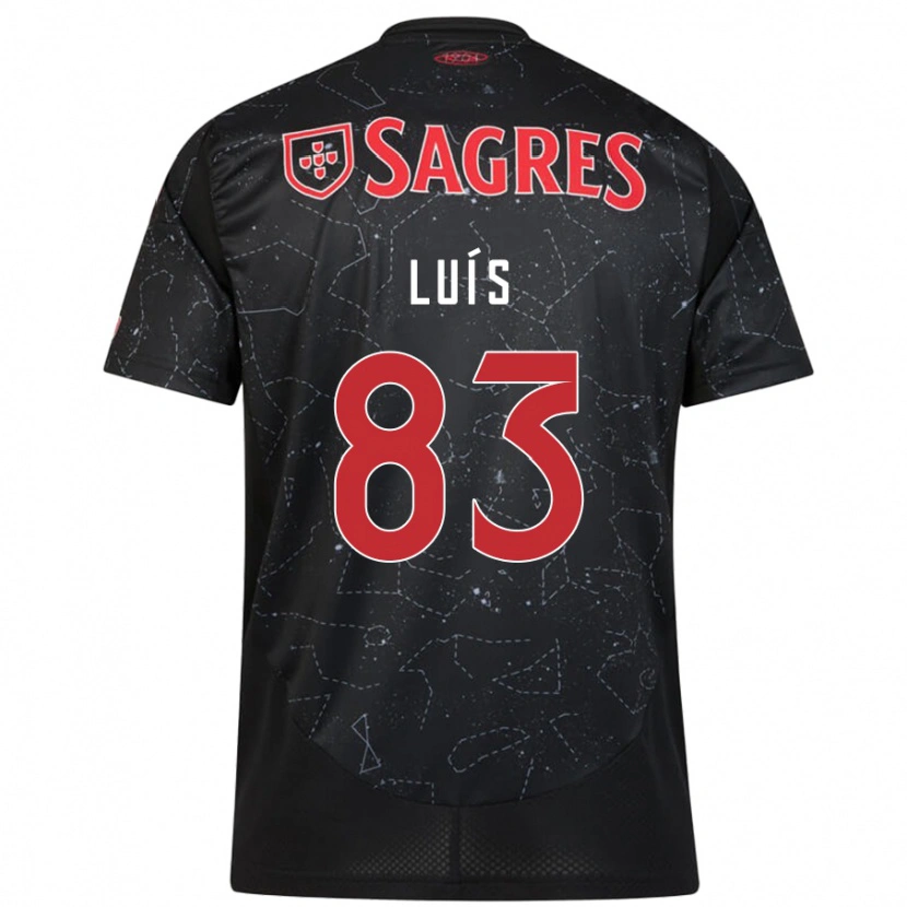 Danxen Hombre Camiseta Rafael Luís #83 Negro Rojo 2ª Equipación 2024/25 La Camisa México