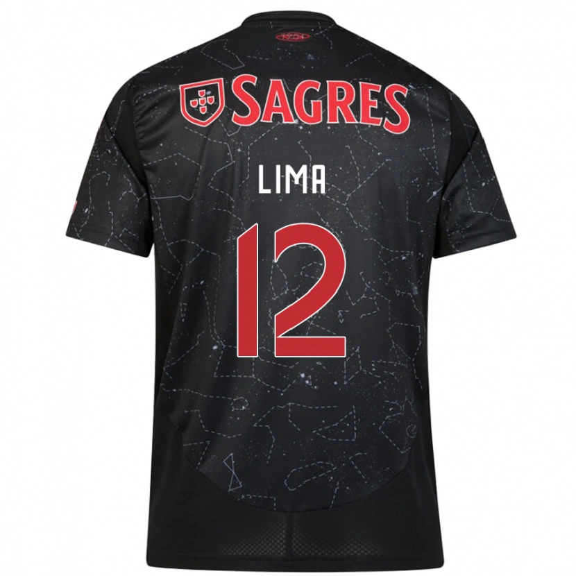 Danxen Hombre Camiseta Thaís Lima #12 Negro Rojo 2ª Equipación 2024/25 La Camisa México
