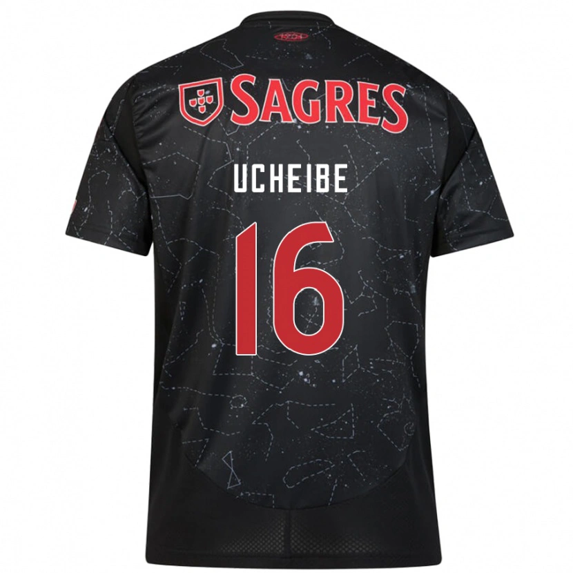Danxen Hombre Camiseta Christy Ucheibe #16 Negro Rojo 2ª Equipación 2024/25 La Camisa México