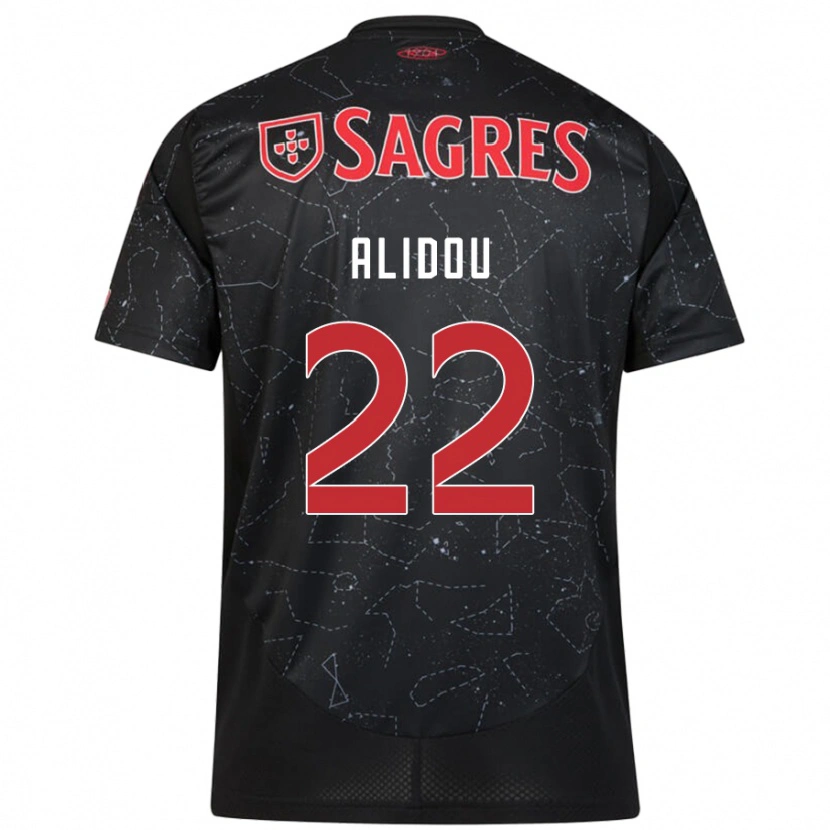 Danxen Hombre Camiseta Marie-Yasmine Alidou #22 Negro Rojo 2ª Equipación 2024/25 La Camisa México