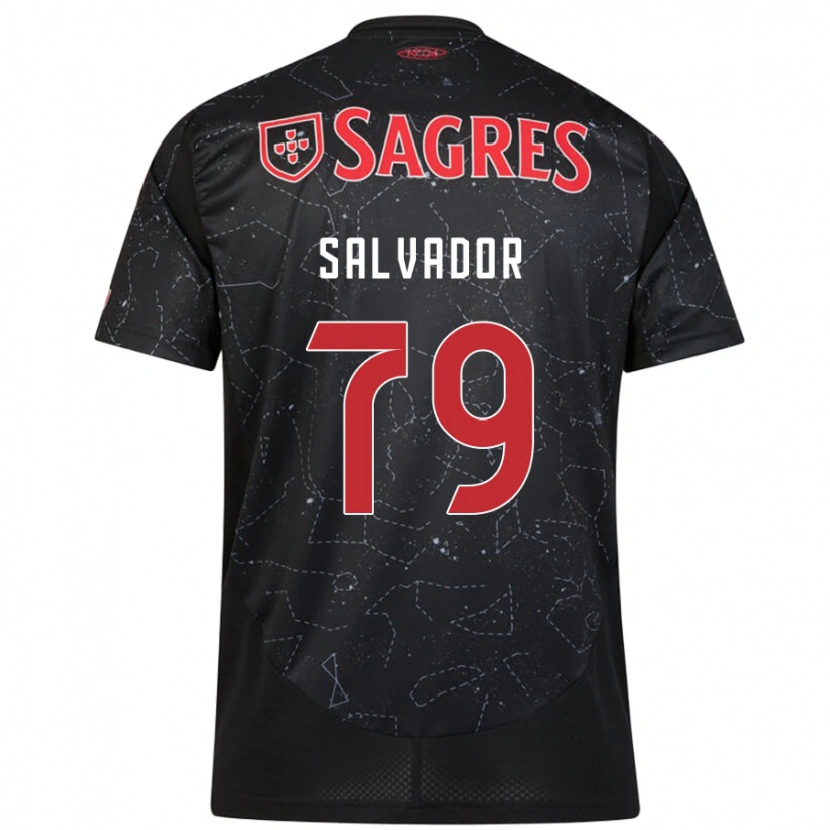 Danxen Hombre Camiseta Marta Salvador #79 Negro Rojo 2ª Equipación 2024/25 La Camisa México