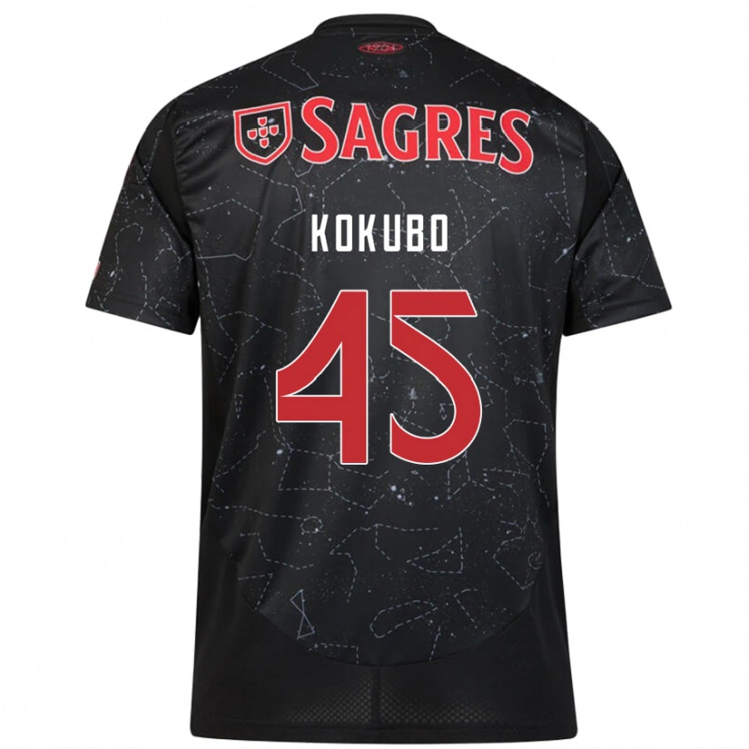 Danxen Hombre Camiseta Leo Kokubo #45 Negro Rojo 2ª Equipación 2024/25 La Camisa México