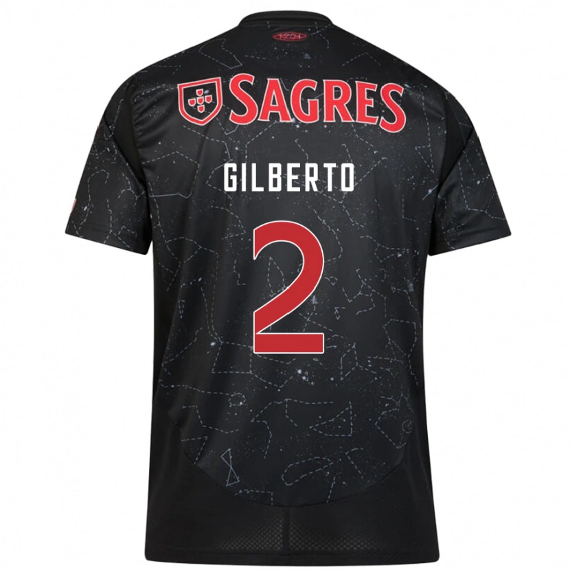 Danxen Hombre Camiseta Gilberto #2 Negro Rojo 2ª Equipación 2024/25 La Camisa México