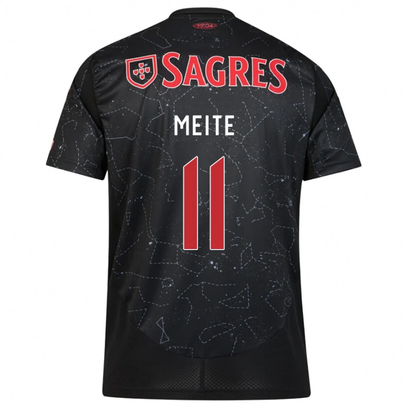 Danxen Hombre Camiseta Soualiho Meite #11 Negro Rojo 2ª Equipación 2024/25 La Camisa México