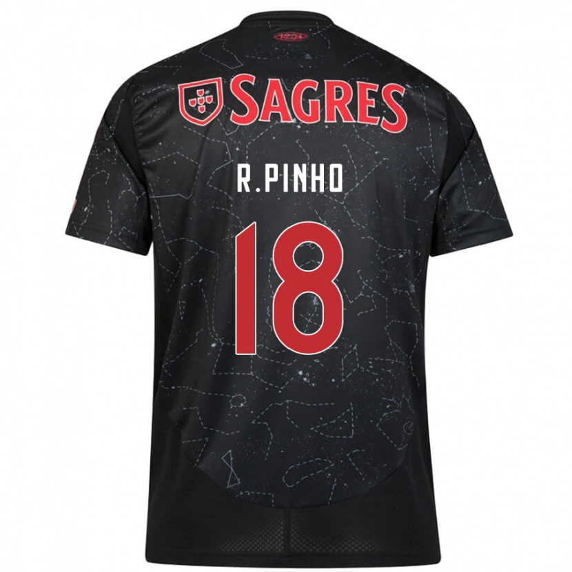 Danxen Hombre Camiseta Rodrigo Pinho #18 Negro Rojo 2ª Equipación 2024/25 La Camisa México