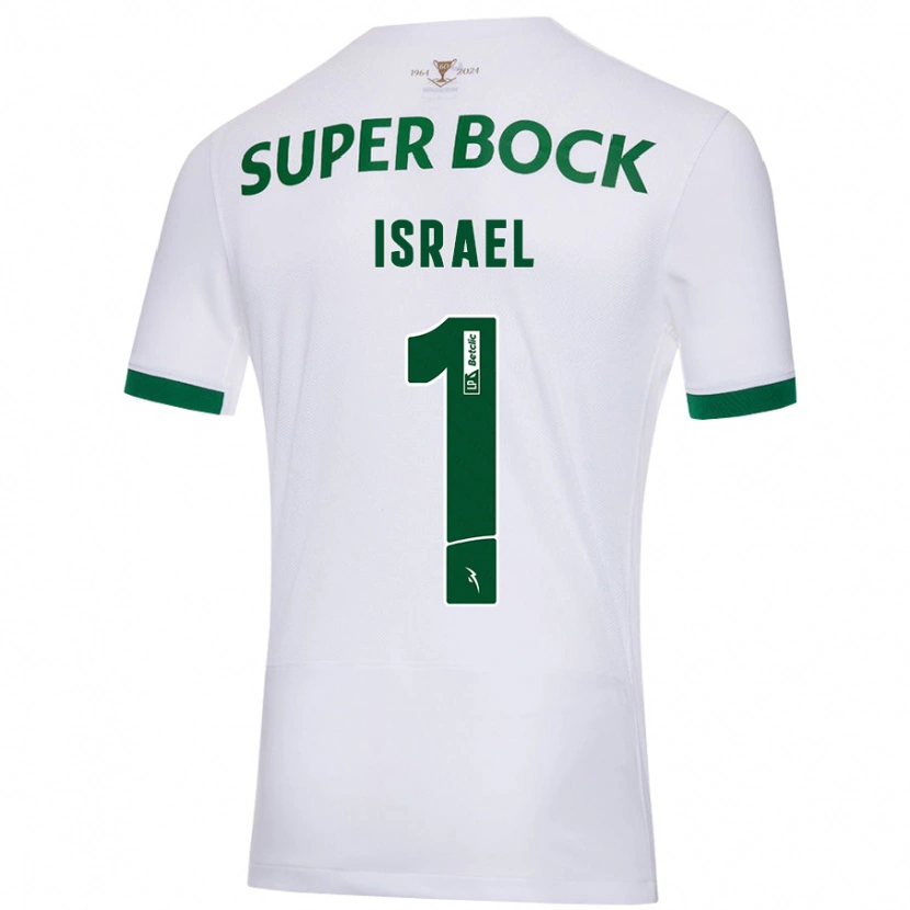 Danxen Hombre Camiseta Franco Israel #1 Blanco Verde 2ª Equipación 2024/25 La Camisa México