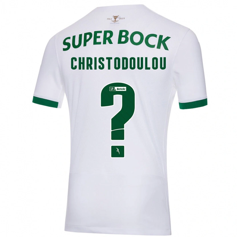 Danxen Hombre Camiseta Argyris Christodoulou #0 Blanco Verde 2ª Equipación 2024/25 La Camisa México