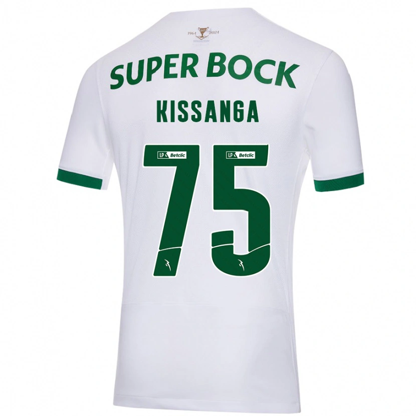 Danxen Hombre Camiseta Manuel Kissanga #75 Blanco Verde 2ª Equipación 2024/25 La Camisa México