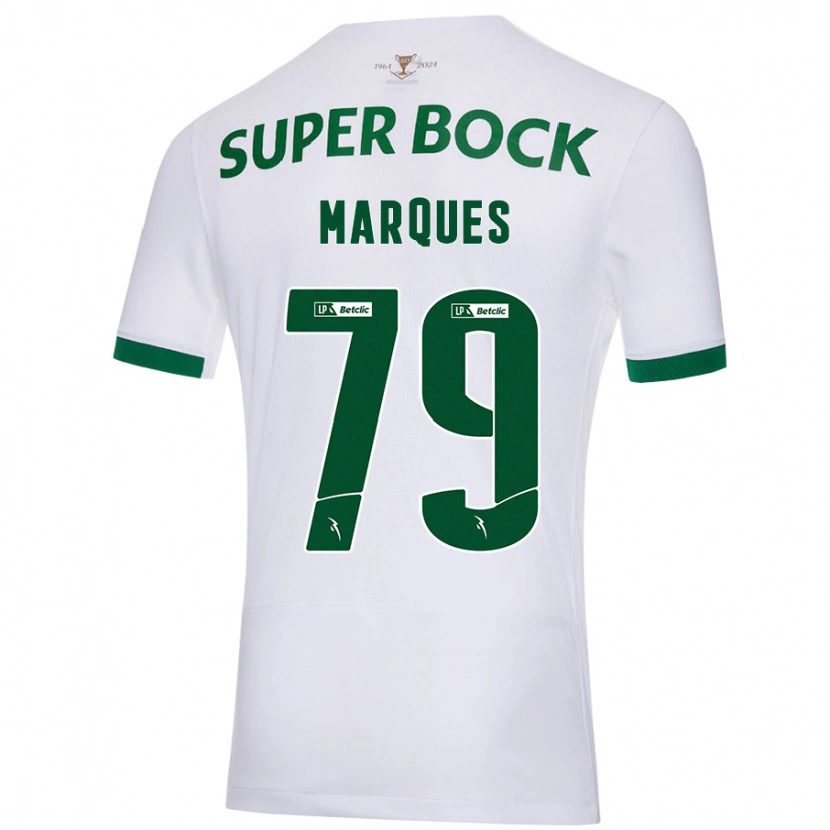 Danxen Hombre Camiseta Rodrigo Marquês #79 Blanco Verde 2ª Equipación 2024/25 La Camisa México