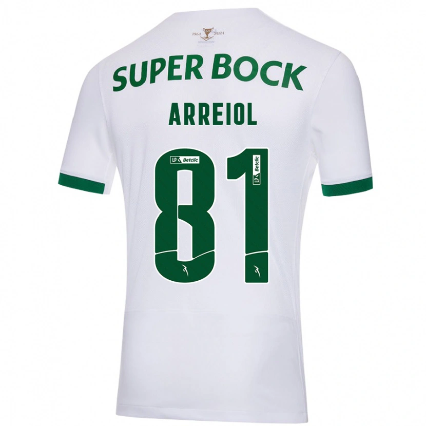 Danxen Hombre Camiseta Henrique Arreiol #81 Blanco Verde 2ª Equipación 2024/25 La Camisa México
