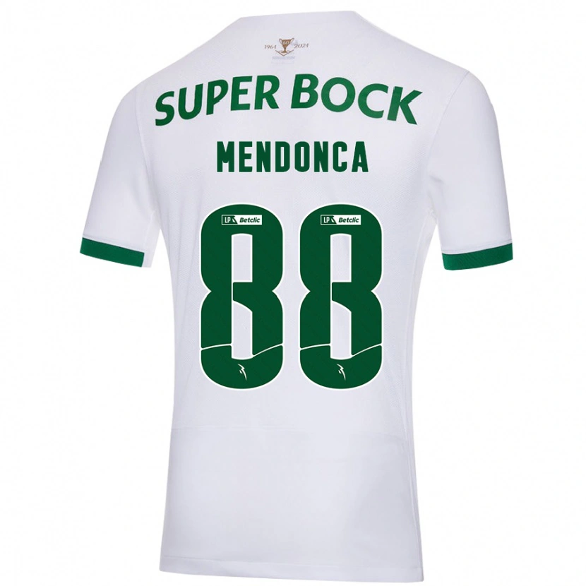 Danxen Hombre Camiseta Manuel Mendonça #88 Blanco Verde 2ª Equipación 2024/25 La Camisa México