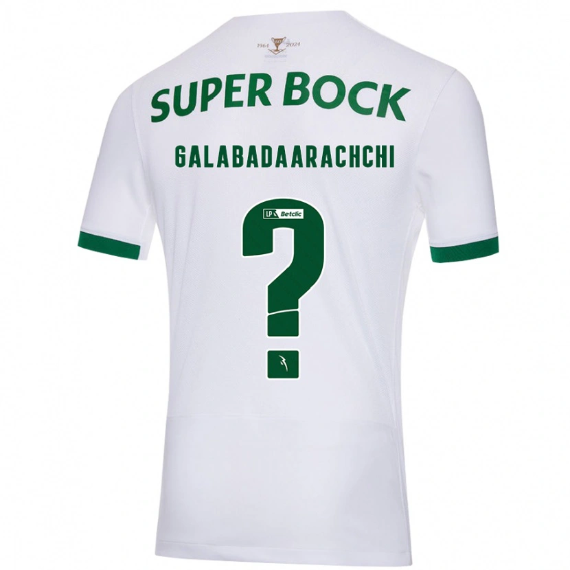 Danxen Hombre Camiseta Jacynta Galabadaarachchi #0 Blanco Verde 2ª Equipación 2024/25 La Camisa México