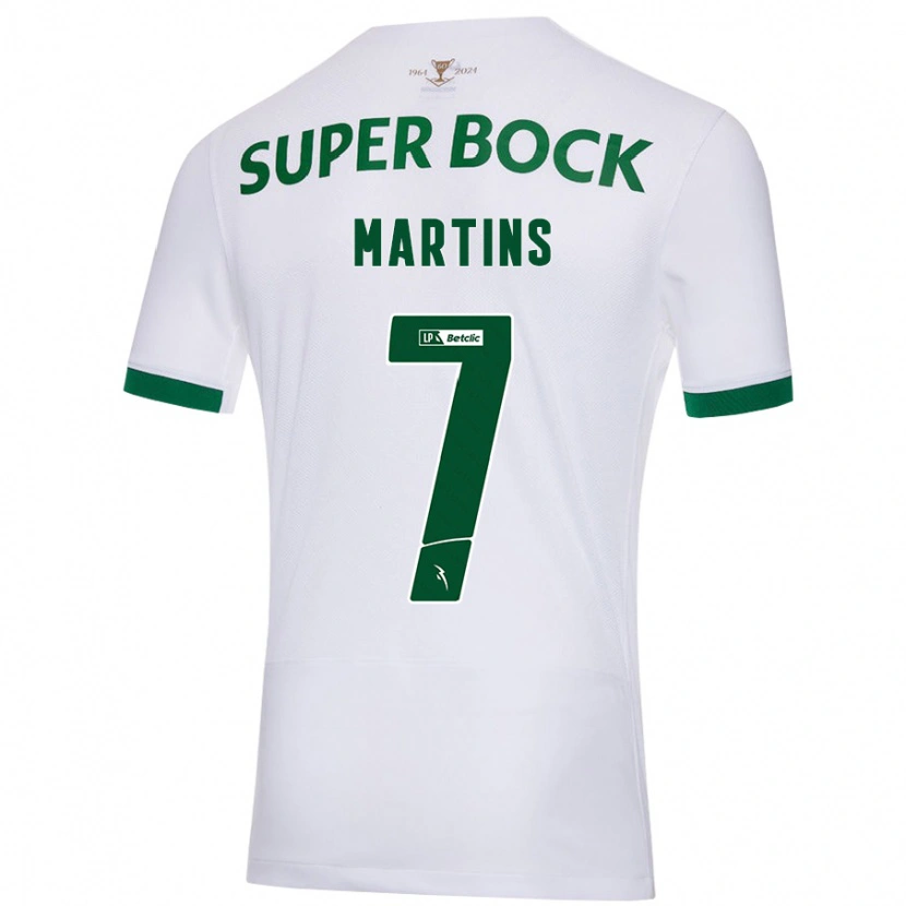 Danxen Hombre Camiseta Joana Martins #7 Blanco Verde 2ª Equipación 2024/25 La Camisa México