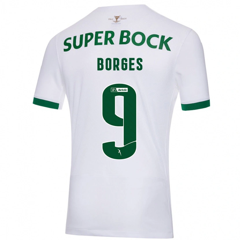 Danxen Hombre Camiseta Ana Borges #9 Blanco Verde 2ª Equipación 2024/25 La Camisa México