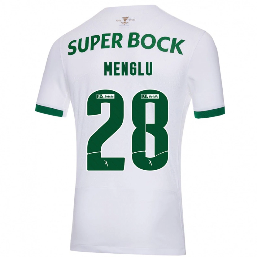 Danxen Hombre Camiseta Shen Menglu #28 Blanco Verde 2ª Equipación 2024/25 La Camisa México