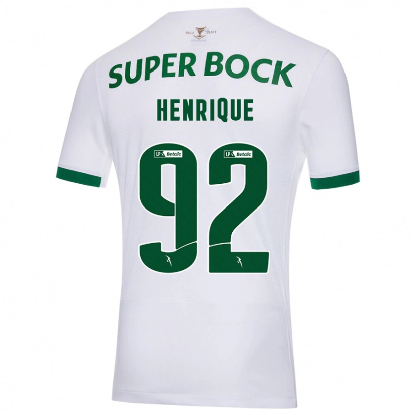 Danxen Hombre Camiseta Eduardo Henrique #92 Blanco Verde 2ª Equipación 2024/25 La Camisa México