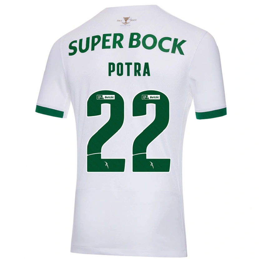 Danxen Hombre Camiseta Catarina Sofia Branco Potra #22 Blanco Verde 2ª Equipación 2024/25 La Camisa México