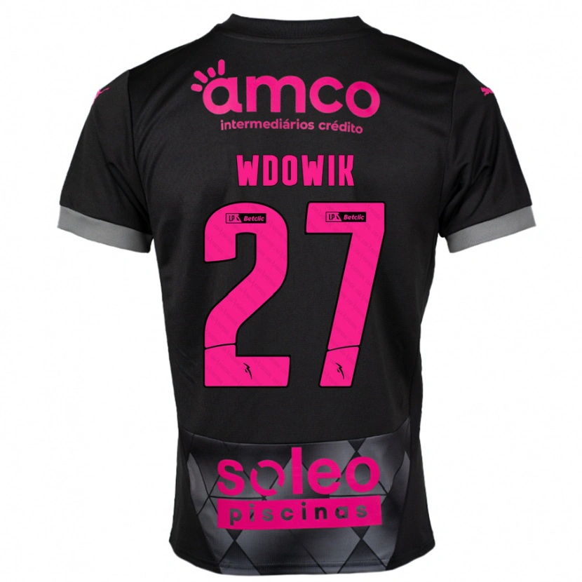 Danxen Hombre Camiseta Bartlomiej Wdowik #27 Negro Rosa 2ª Equipación 2024/25 La Camisa México