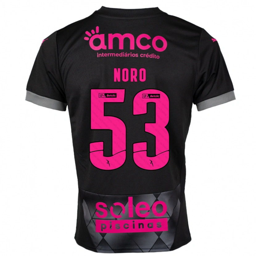 Danxen Hombre Camiseta Jonatás Noro #53 Negro Rosa 2ª Equipación 2024/25 La Camisa México