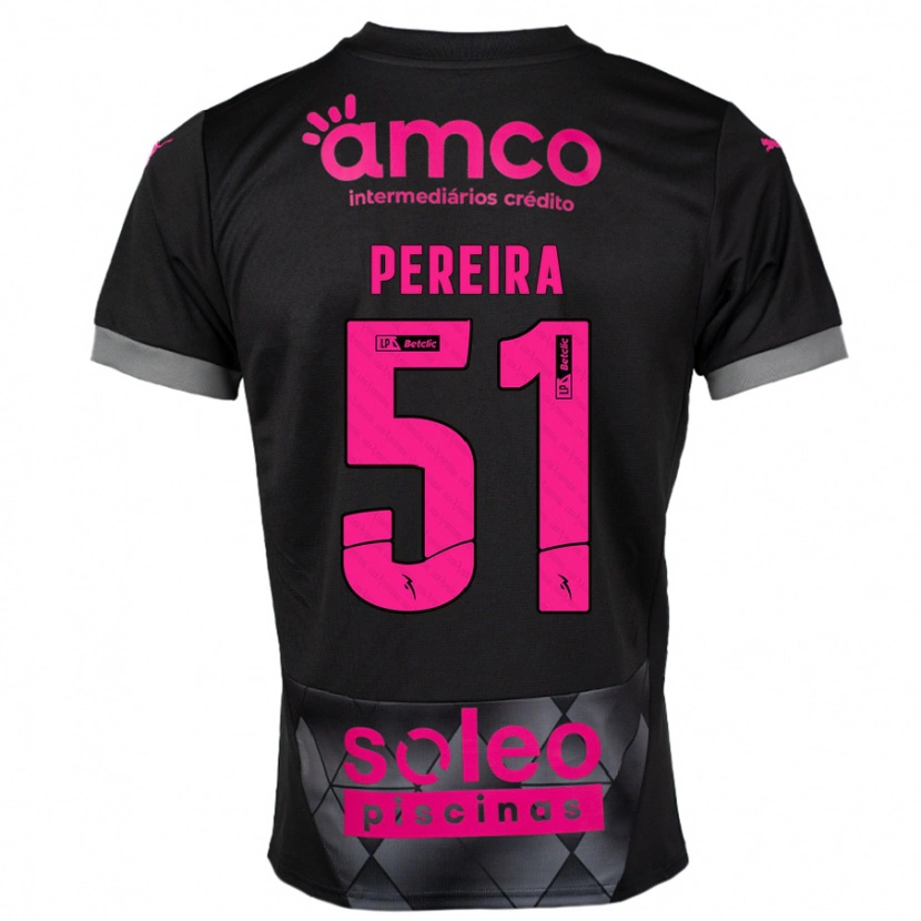 Danxen Hombre Camiseta Evy Pereira #51 Negro Rosa 2ª Equipación 2024/25 La Camisa México