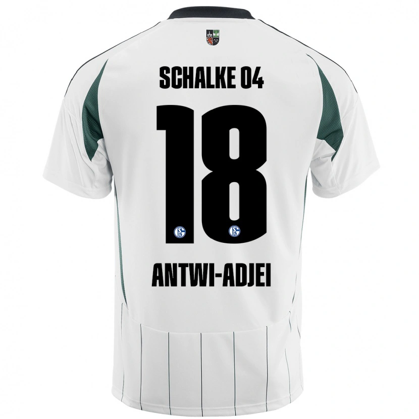 Danxen Hombre Camiseta Christopher Antwi-Adjei #18 Blanco Verde 2ª Equipación 2024/25 La Camisa México