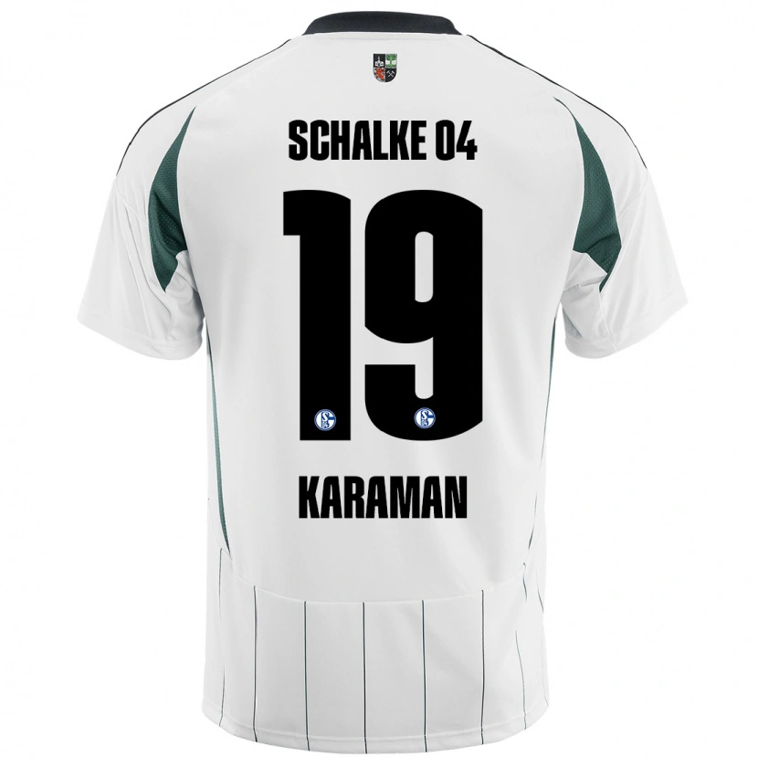 Danxen Hombre Camiseta Kenan Karaman #19 Blanco Verde 2ª Equipación 2024/25 La Camisa México