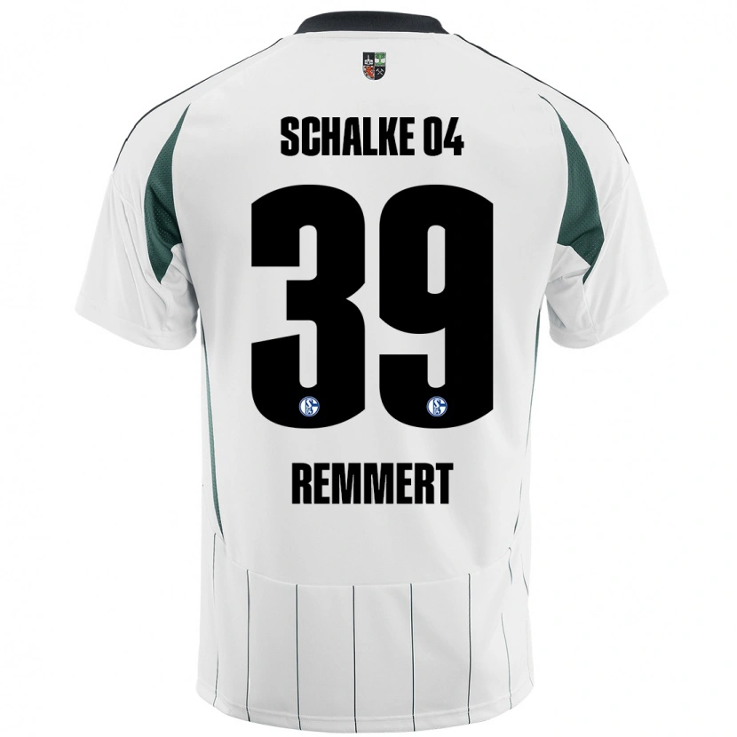 Danxen Hombre Camiseta Peter Remmert #39 Blanco Verde 2ª Equipación 2024/25 La Camisa México