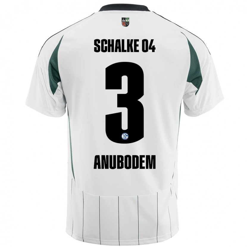Danxen Hombre Camiseta Ngufor Anubodem #3 Blanco Verde 2ª Equipación 2024/25 La Camisa México