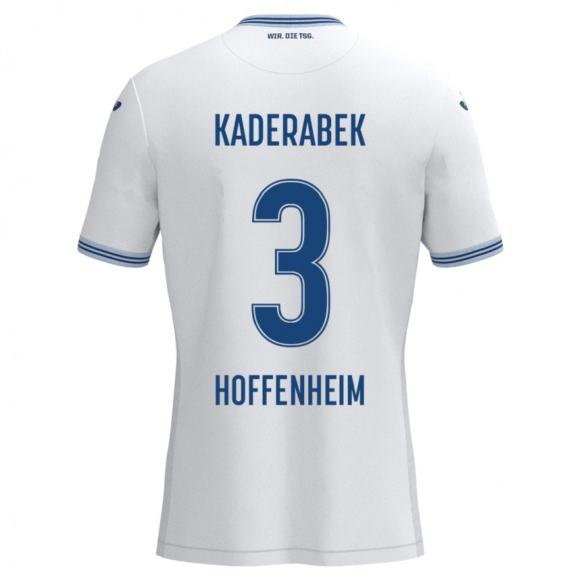 Danxen Hombre Camiseta Pavel Kaderabek #3 Blanco Azul 2ª Equipación 2024/25 La Camisa México