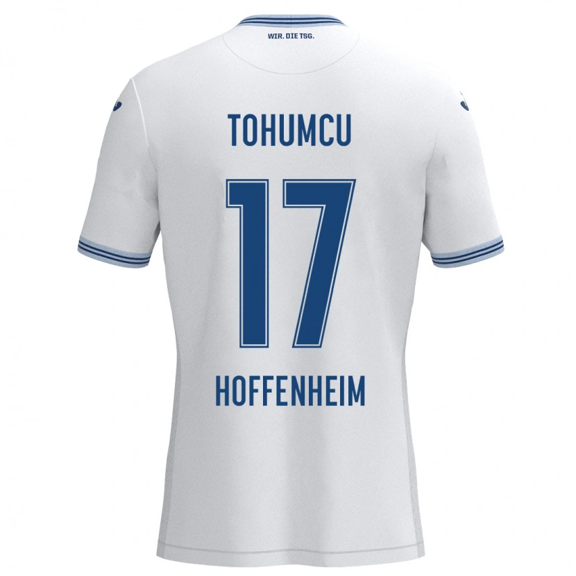Danxen Hombre Camiseta Umut Tohumcu #17 Blanco Azul 2ª Equipación 2024/25 La Camisa México