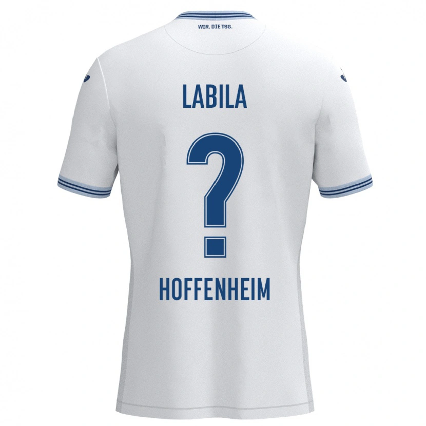 Danxen Hombre Camiseta Daniel Labila #0 Blanco Azul 2ª Equipación 2024/25 La Camisa México