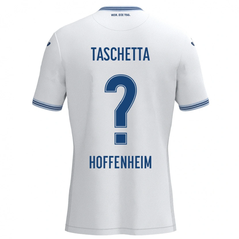 Danxen Hombre Camiseta Vincenzo Taschetta #0 Blanco Azul 2ª Equipación 2024/25 La Camisa México