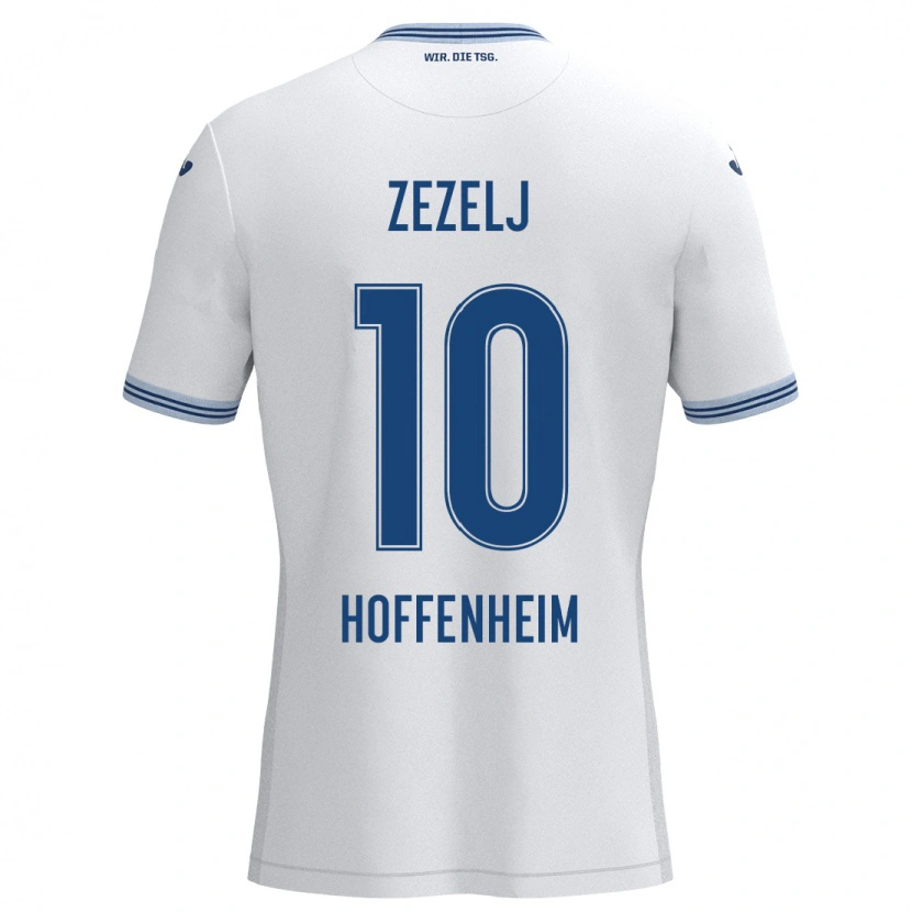 Danxen Hombre Camiseta Neno Zezelj #10 Blanco Azul 2ª Equipación 2024/25 La Camisa México