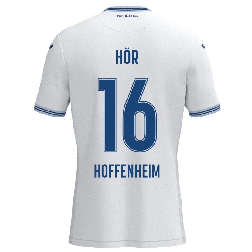 Danxen Hombre Camiseta Yannis Hör #16 Blanco Azul 2ª Equipación 2024/25 La Camisa México