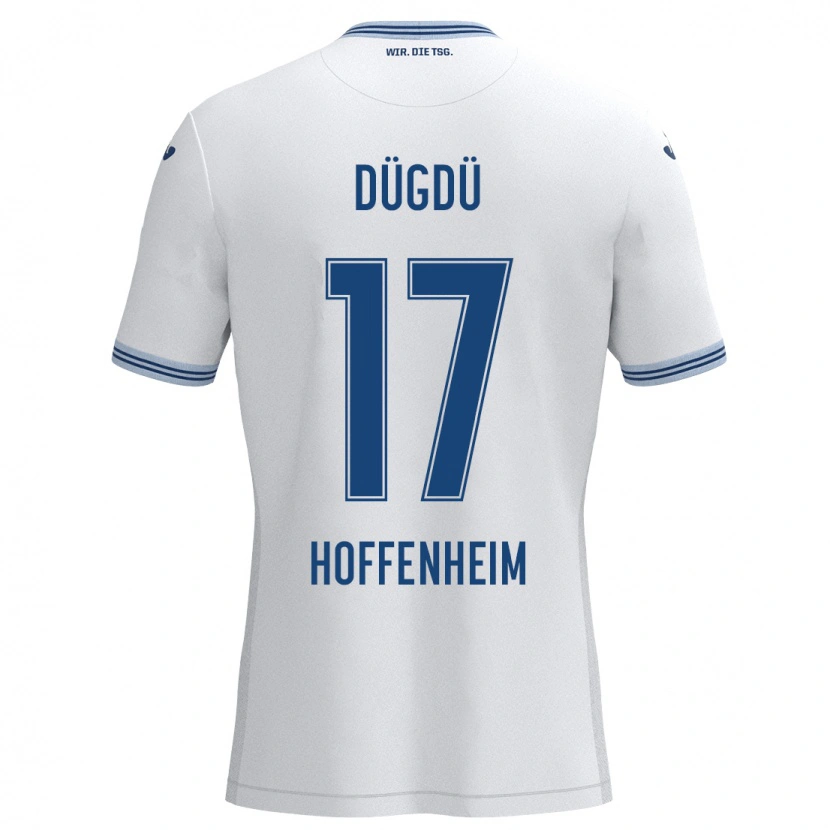 Danxen Hombre Camiseta Tamay Dügdü #17 Blanco Azul 2ª Equipación 2024/25 La Camisa México