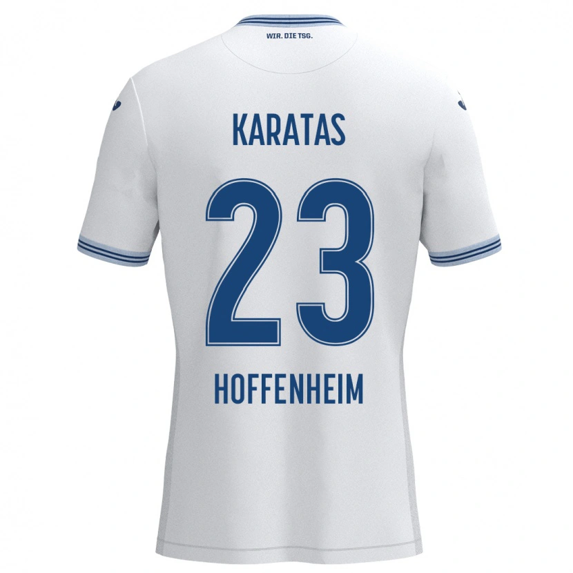 Danxen Hombre Camiseta Can Karatas #23 Blanco Azul 2ª Equipación 2024/25 La Camisa México