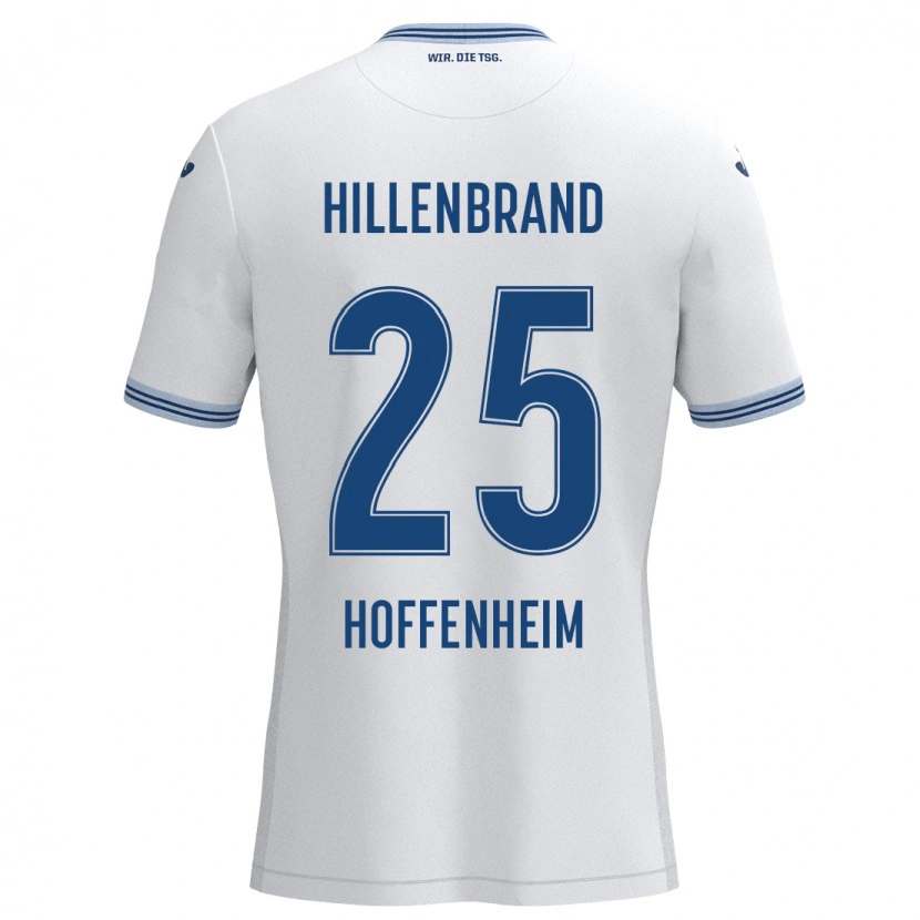 Danxen Hombre Camiseta Jack Hillenbrand #25 Blanco Azul 2ª Equipación 2024/25 La Camisa México