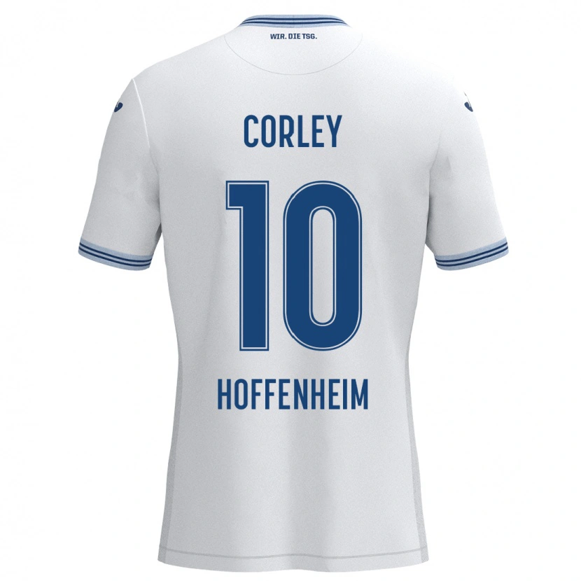 Danxen Hombre Camiseta Gia Corley #10 Blanco Azul 2ª Equipación 2024/25 La Camisa México