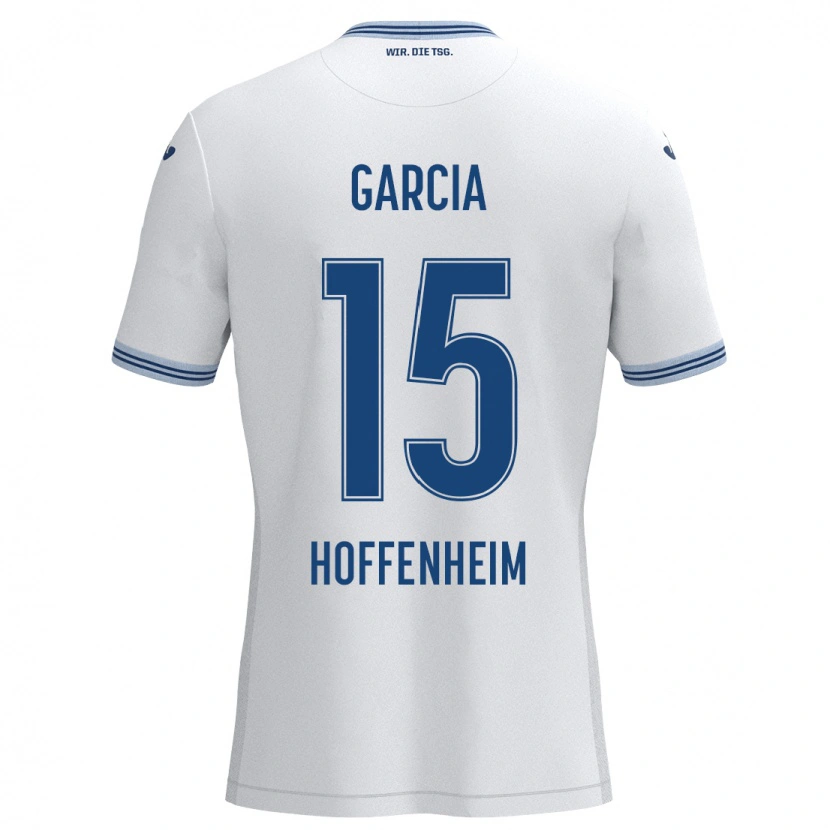 Danxen Hombre Camiseta Marta Cazalla Garcia #15 Blanco Azul 2ª Equipación 2024/25 La Camisa México
