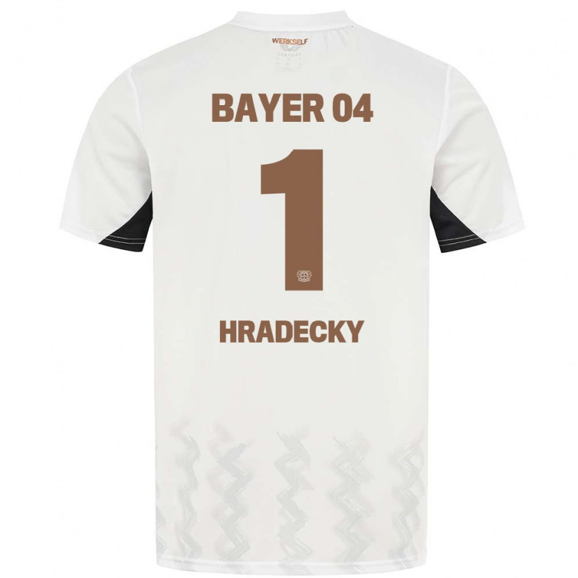 Danxen Hombre Camiseta Lukas Hradecky #1 Blanco Negro 2ª Equipación 2024/25 La Camisa México