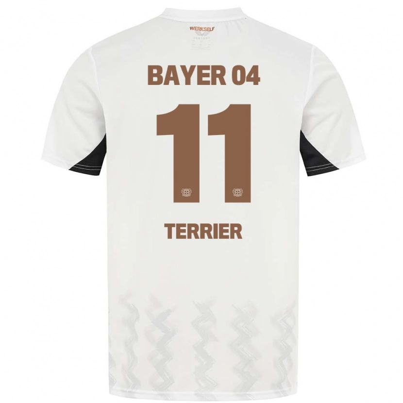 Danxen Hombre Camiseta Martin Terrier #11 Blanco Negro 2ª Equipación 2024/25 La Camisa México