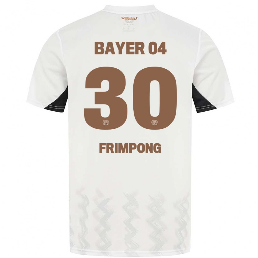 Danxen Hombre Camiseta Jeremie Frimpong #30 Blanco Negro 2ª Equipación 2024/25 La Camisa México