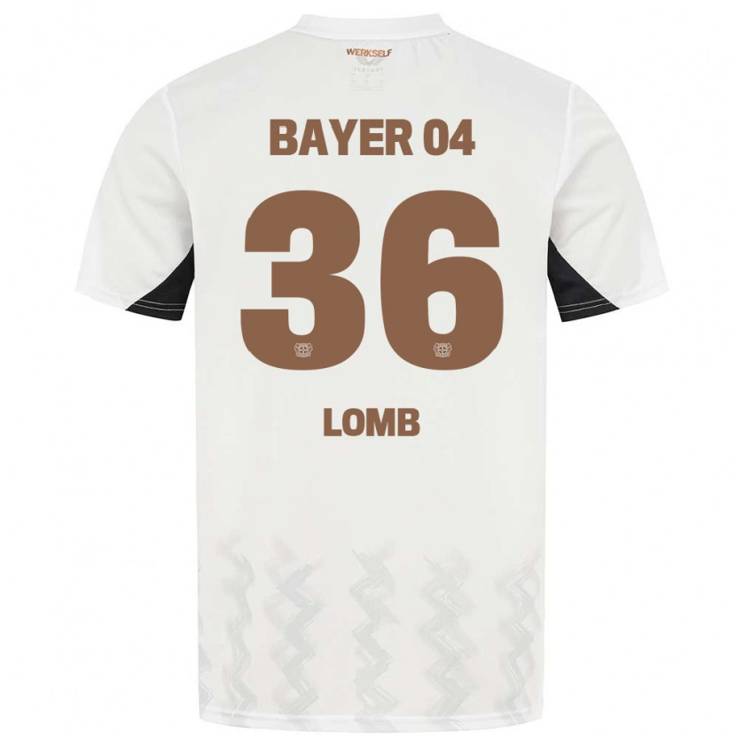 Danxen Hombre Camiseta Niklas Lomb #36 Blanco Negro 2ª Equipación 2024/25 La Camisa México