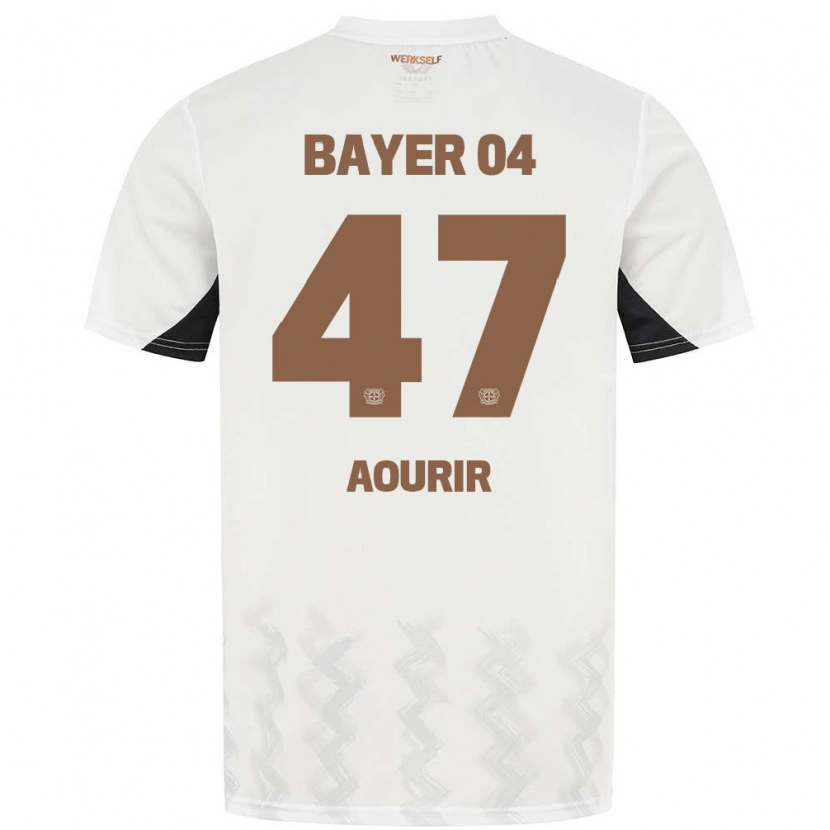 Danxen Hombre Camiseta Ayman Aourir #47 Blanco Negro 2ª Equipación 2024/25 La Camisa México