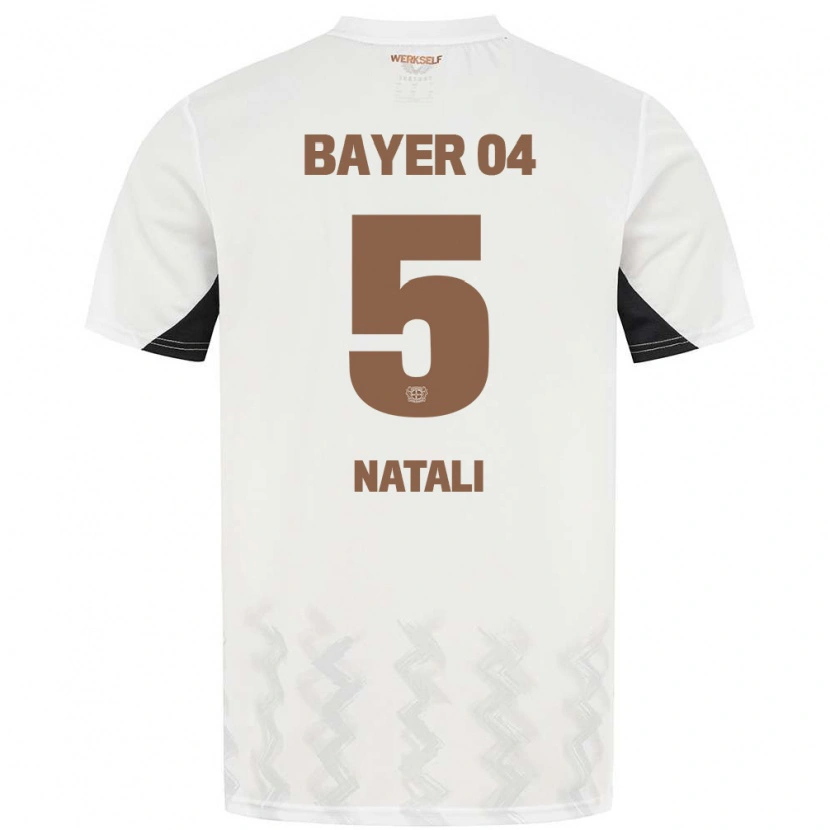 Danxen Hombre Camiseta Andrea Natali #5 Blanco Negro 2ª Equipación 2024/25 La Camisa México
