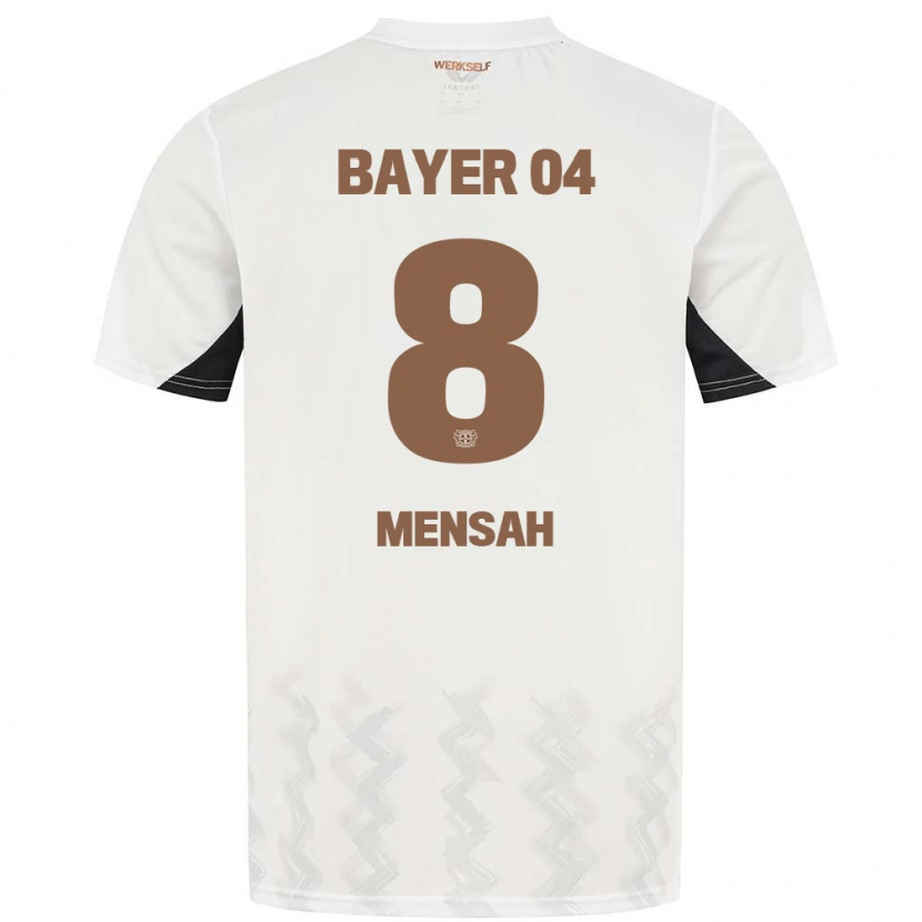 Danxen Hombre Camiseta Naba Mensah #8 Blanco Negro 2ª Equipación 2024/25 La Camisa México