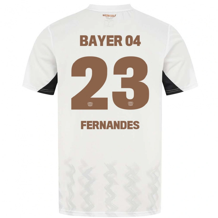 Danxen Hombre Camiseta Tyron Fernandes #23 Blanco Negro 2ª Equipación 2024/25 La Camisa México
